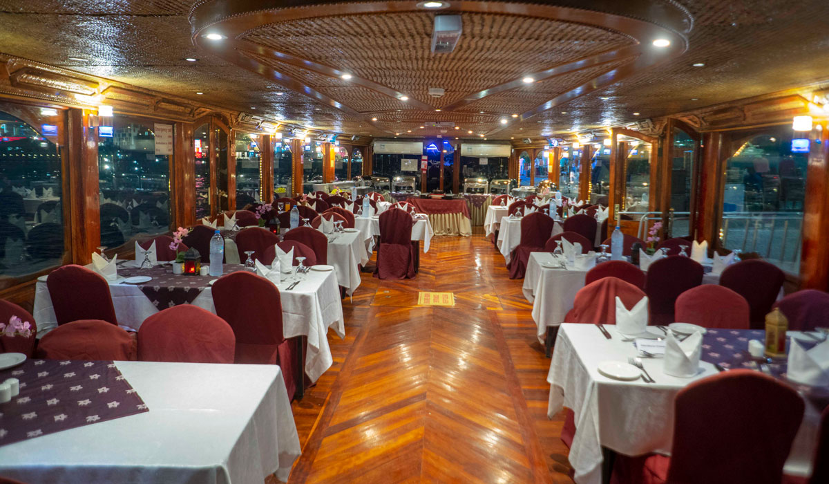Iconic Dinner Cruise Along Creek Canal in Dhow